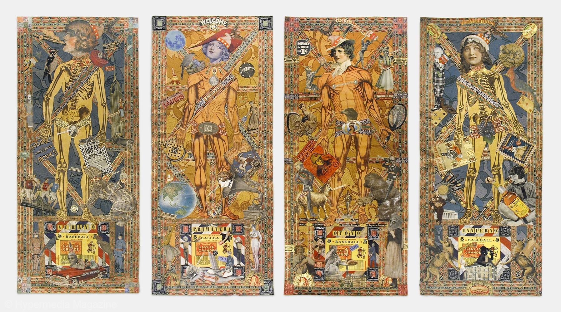Four Seasons (4 panel), c. 1920–1960.