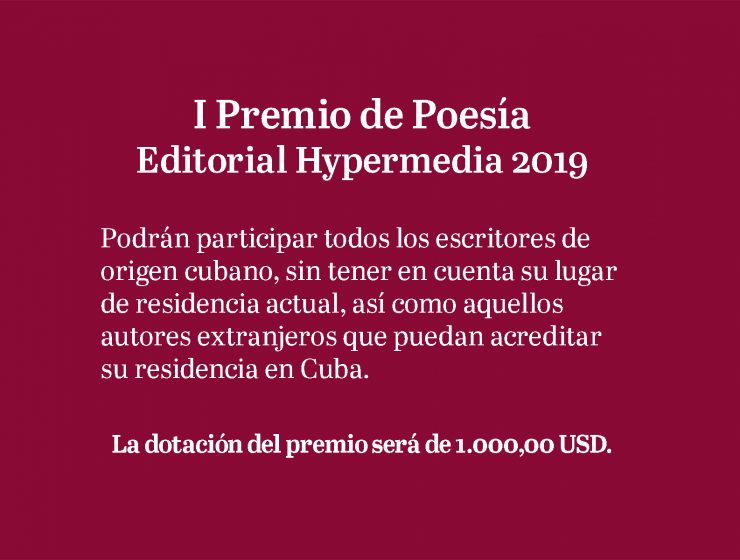 Premio de Poesía Editorial Hypermedia