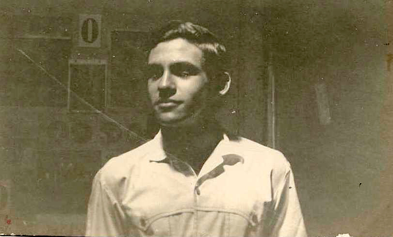 Néstor Díaz de Villegas cuando era estudiante de la Academia Nacional de Bellas Artes San Alejandro. 1970.